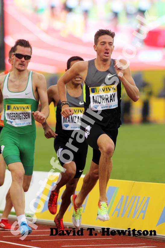 Ross Murray in the Emsley Carr Mile, 2012 Samsung Diamond League, Crystal Palace, London.